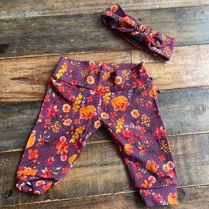 Two Dreams 💛 Newborn Floral Pants & Headband set 🌟 Perfect Photo Shoot Outfit